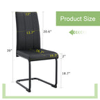 2-Pack PU Upholstered Dining Chairs