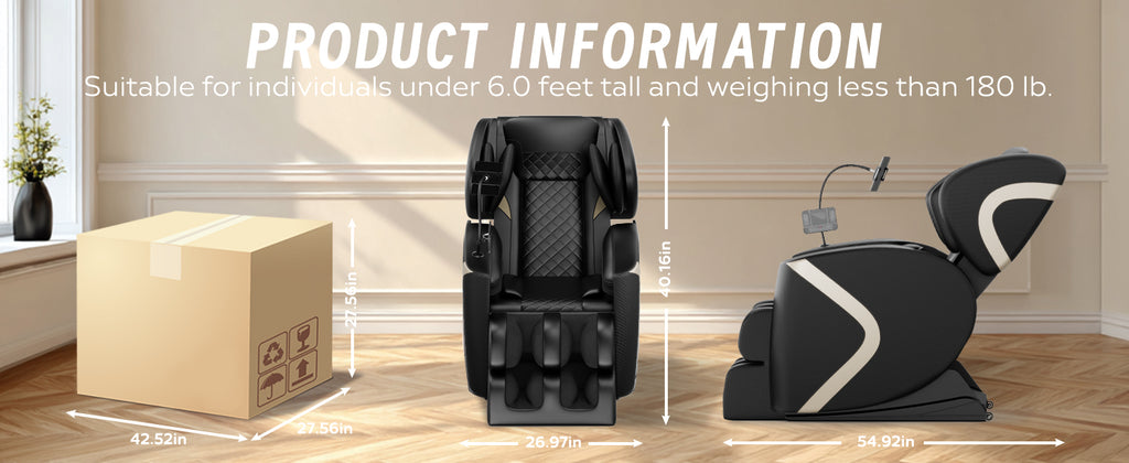 Massage Chair Recliner with Zero Gravity & Full Body Air Pressure