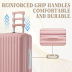20"/24"/28" 3-Piece Spinner Wheel Luggage Set - Pink