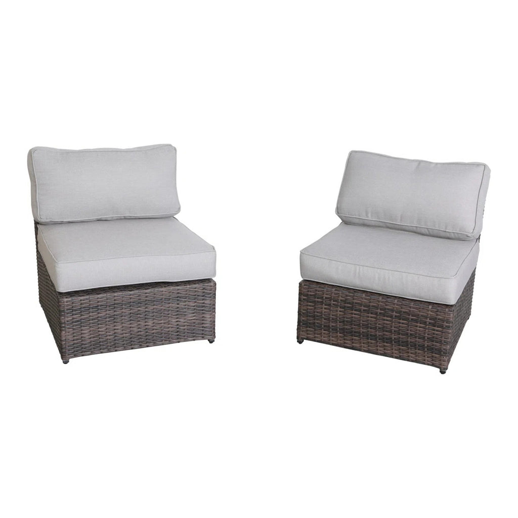6-Person Wicker Outdoor Seating Group with Cushions