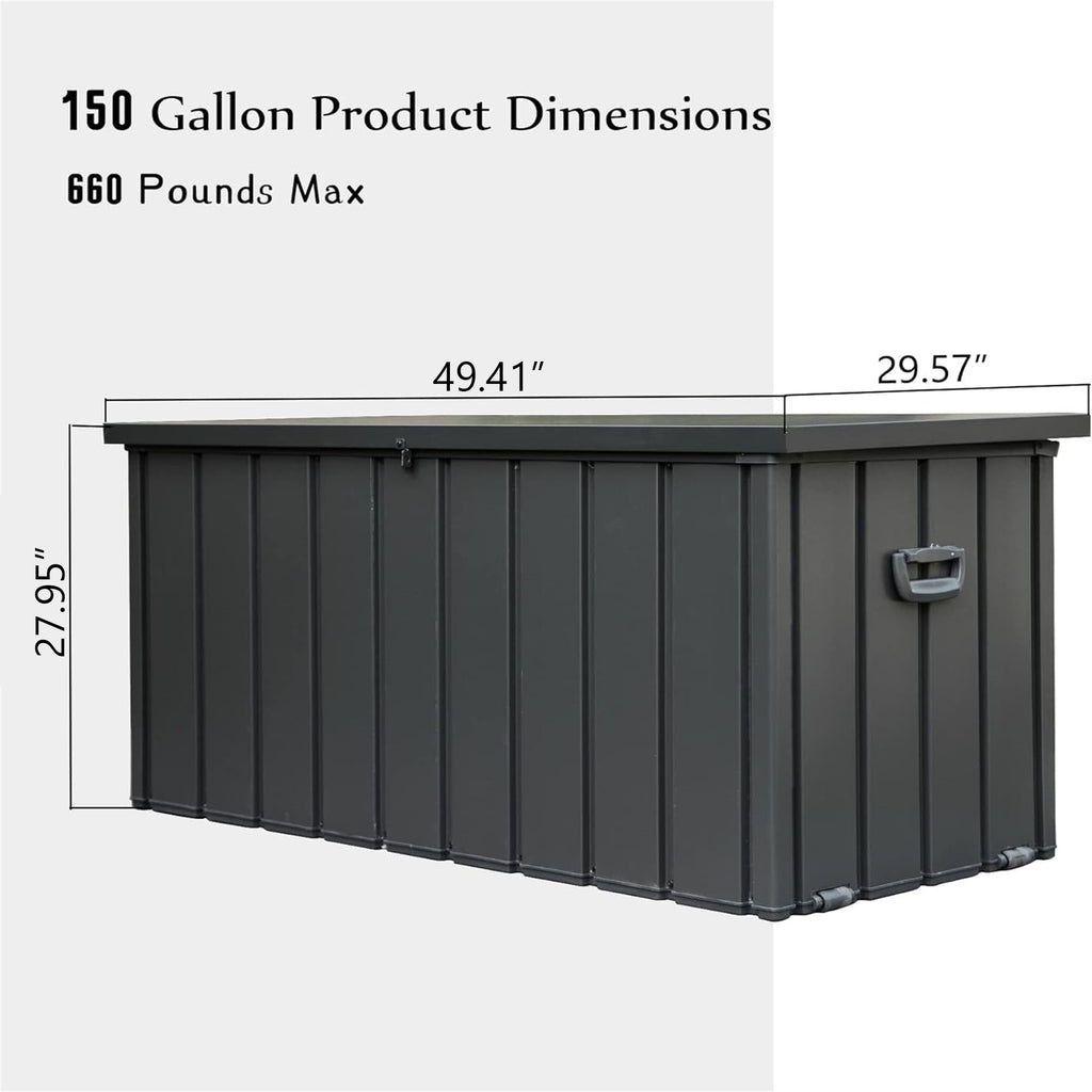150 Gallon Waterproof Outdoor Storage Deck Box