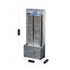 Outdoor Water Fountain with Cascading Lights