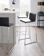 Contemporary Barstool in Stainless Steel