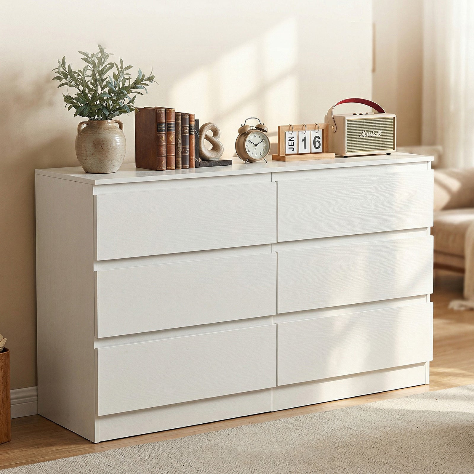Elegant 6 Drawer Dresser