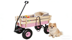 Outdoor Wagon with Wood Railing and Air Tires