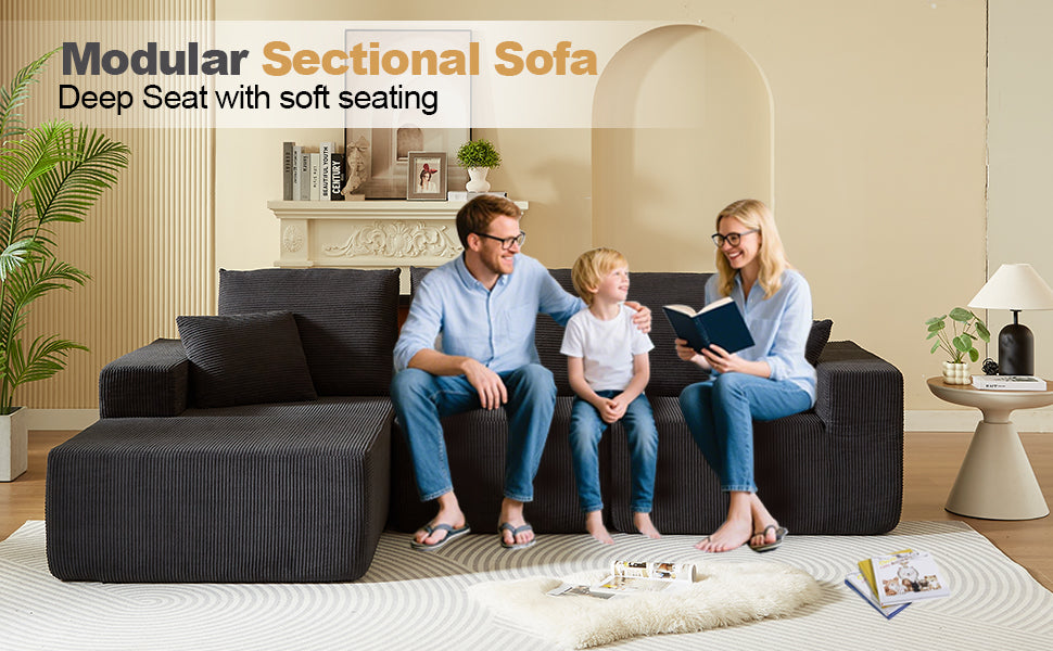 Modular Sectional Sofa with Chaise