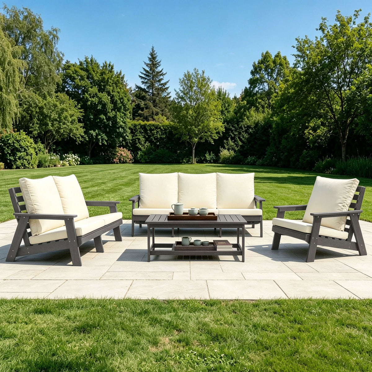 HIPS 3 Seater Outdoor Garden Sofa Set