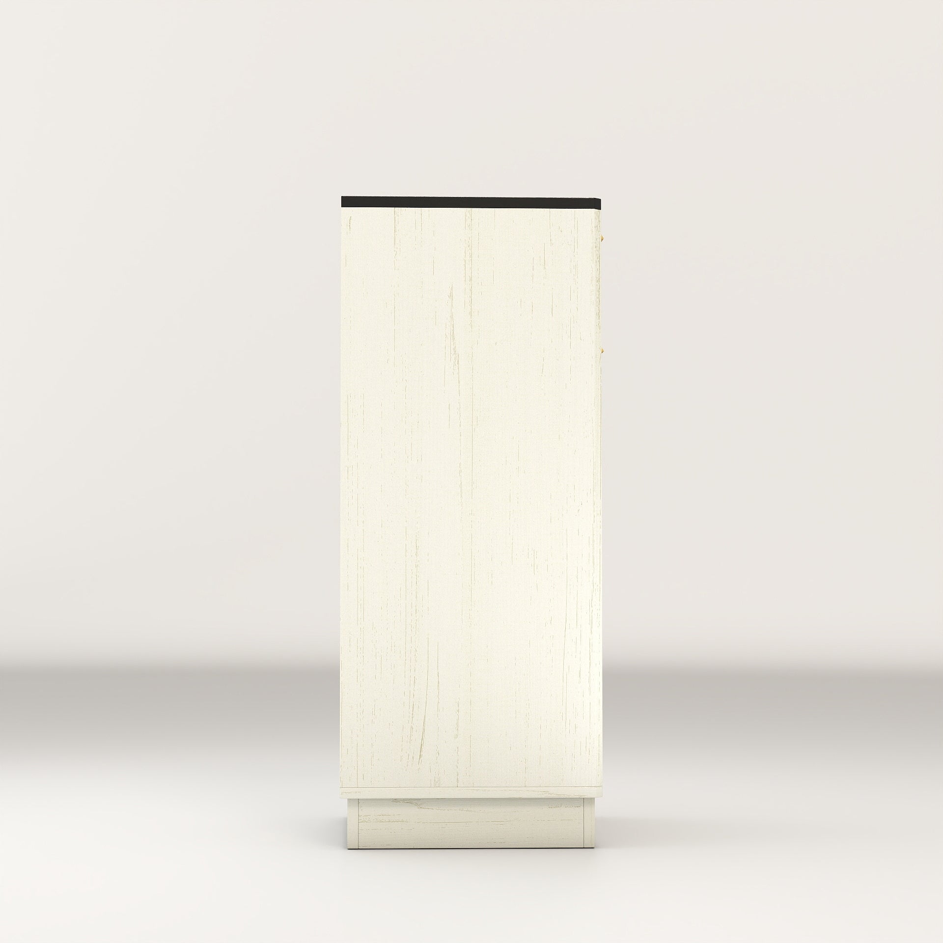 Woodgrain Tilt-Out Trash Can Cabinet with Wave-Textured Drawer