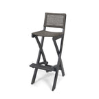 41.75" Outdoor Folding Acacia Wood Barstools