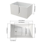43" Acrylic Freestanding Bath Tub - Modern Soaker