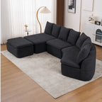 133" Modular U-Shaped Sectional Compression Sofa