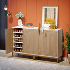 31.5" White & Natural Wood Shoe Cabinet