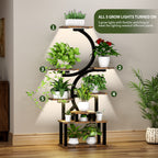 8-Tiered Indoor Plant Stand with Grow Lights