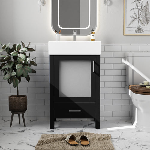 20-Inch Bathroom Vanity With Ceramic Sink