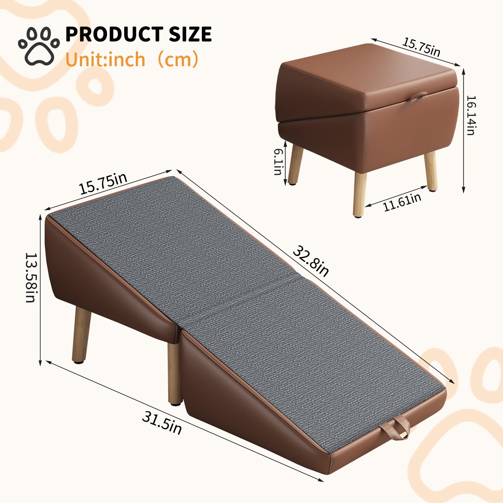 Upgraded Dog Stairs for Small Dogs and Cats
