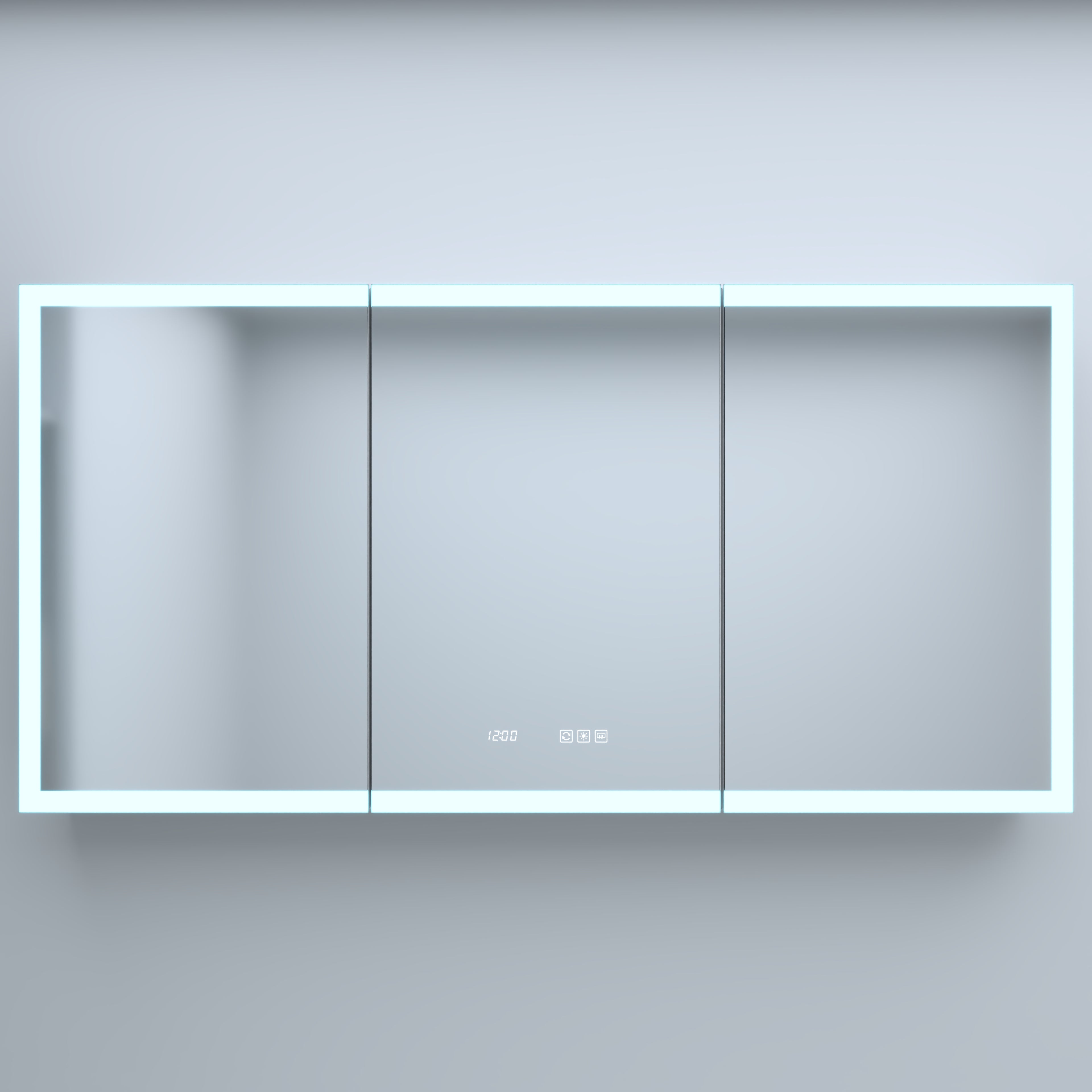 60 Inch W x 30 Inch H Rectangular LED Bathroom Mirror
