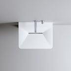 Modern Wall-Mounted Solid Surface Pedestal Sink
