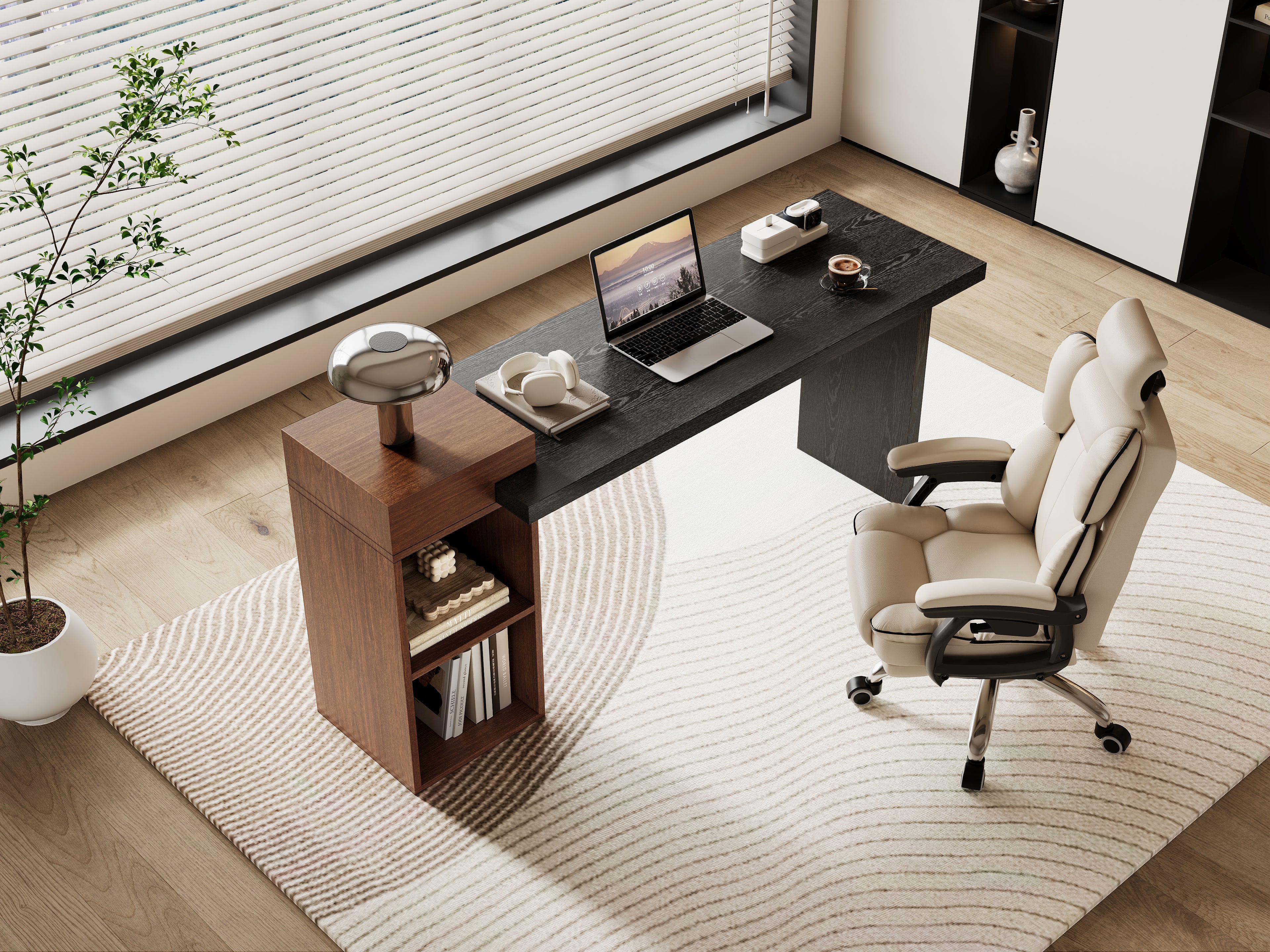 Modern Two-Tone Sofa Side Table
