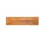 Outdoor Acacia Wood Bench Set of 2 - Teak Finish
