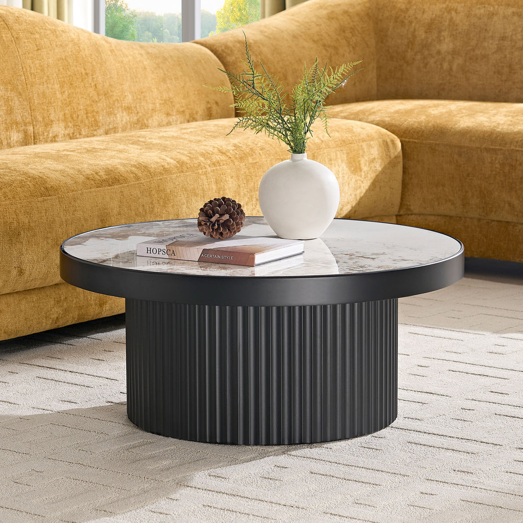 Set of 2 Coffee Tables with Sintered Stone Top
