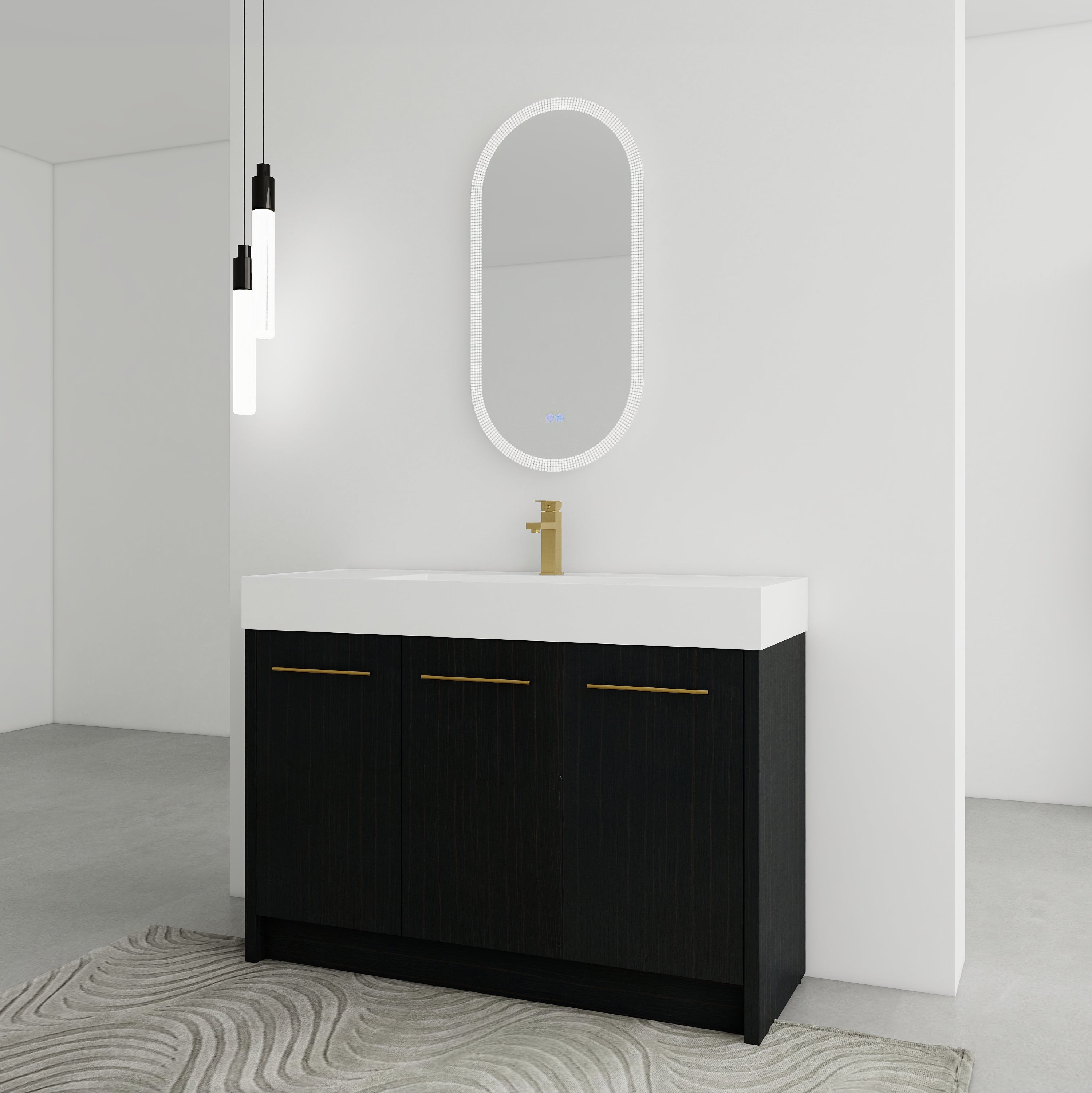 48 Inch Freestanding Bathroom Vanity with Resin Sink