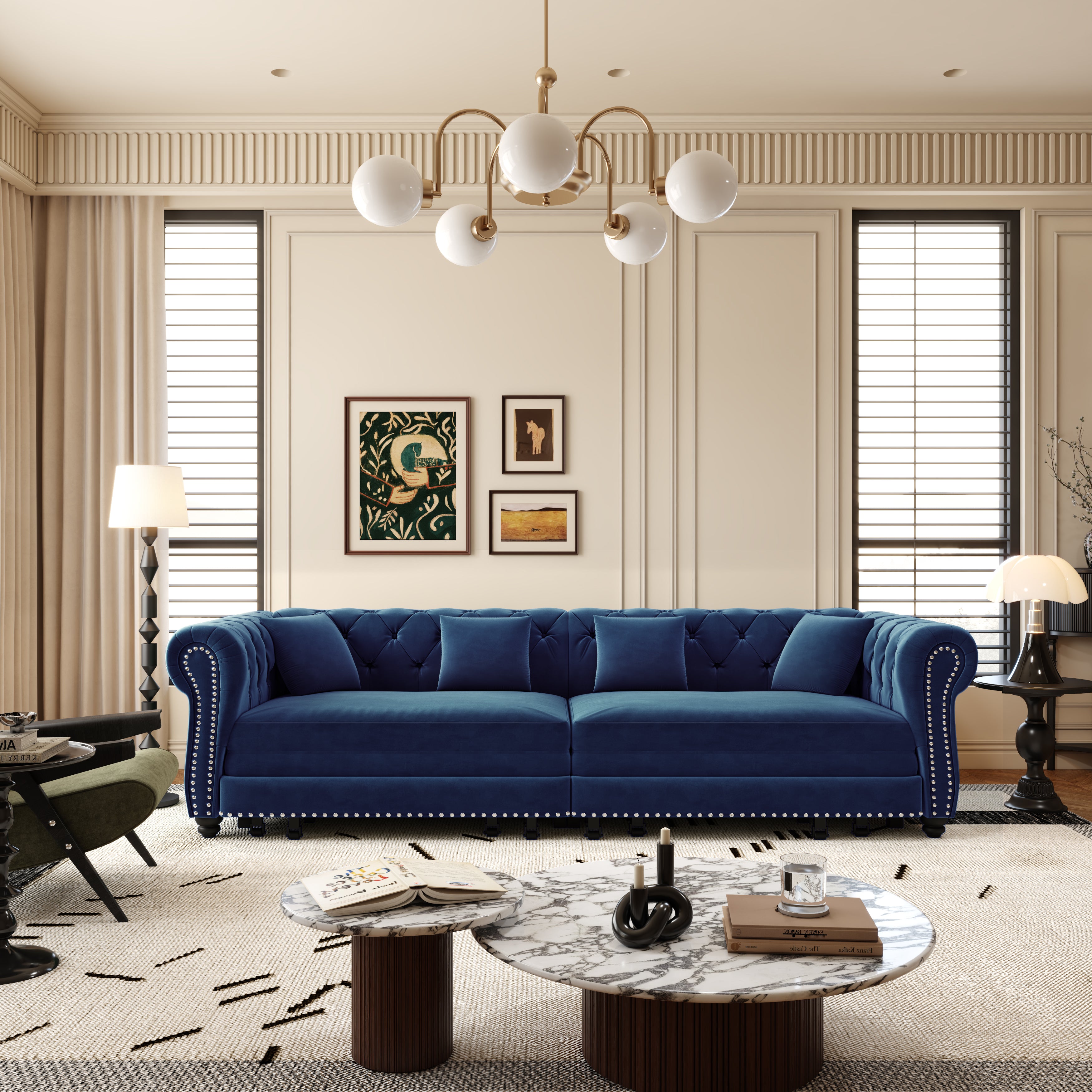 Chesterfield 3-in-1 Pull-Out Sofa Bed