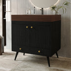 Contemporary Free-standing Bathroom Vanity with Faux Marble Top