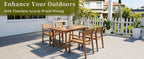 U_STYLE 5-Piece Outdoor Acacia Wood Dining Set
