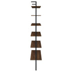 Christy Six-Shelf Open-Back Wall Bookshelf
