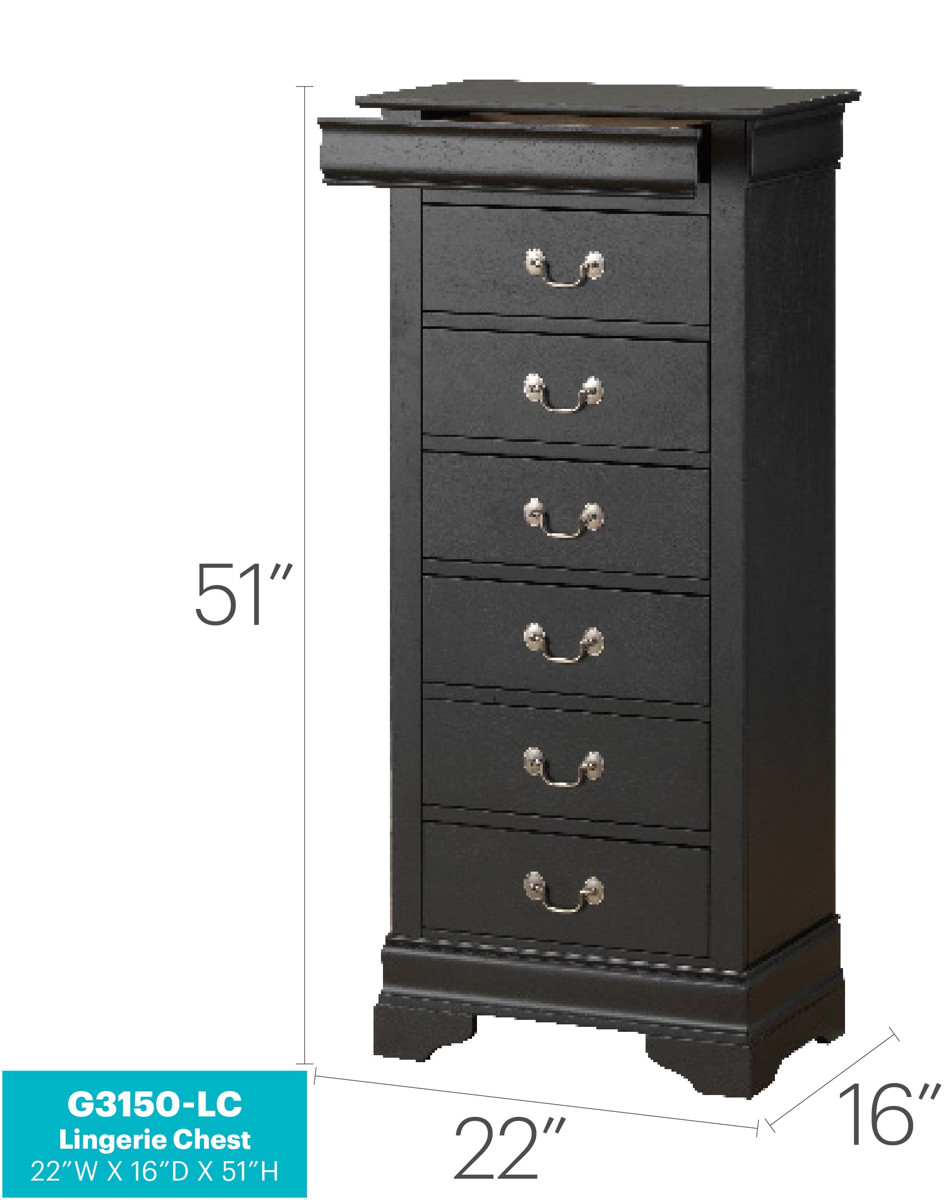 Elegant Traditional Lingerie Chest