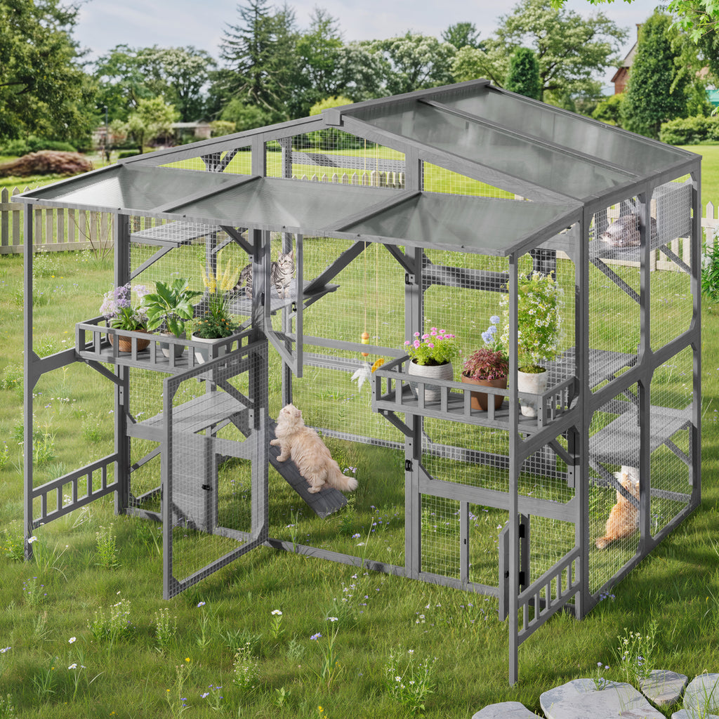 Large Outdoor Catio for 6-10 Cats
