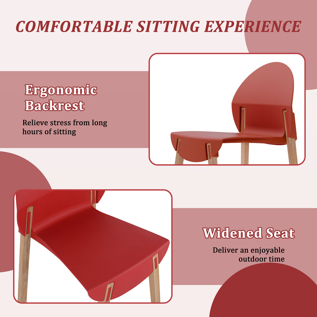 Summer 4-Pack Crimson Patio Furniture Set