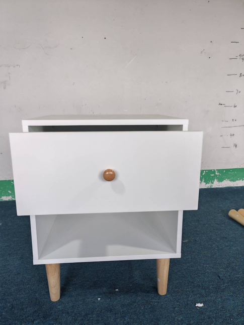 23.22"H Wooden Nightstand with One Drawer One Shelf
