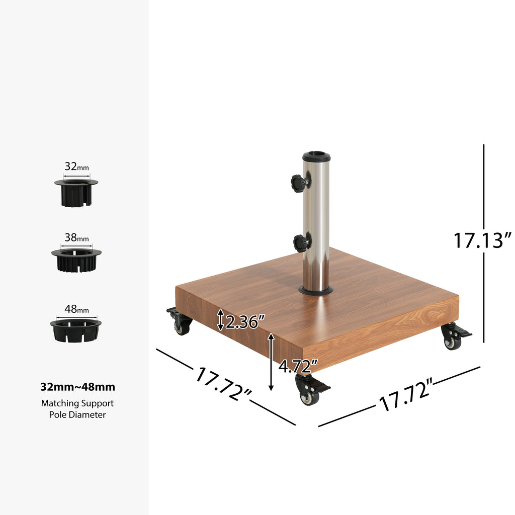 Malibu Square Umbrella Base with Wheels
