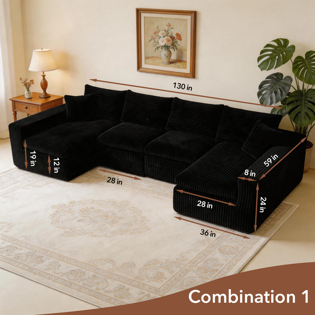 Modular Sectional Cloud Couch for Living Room