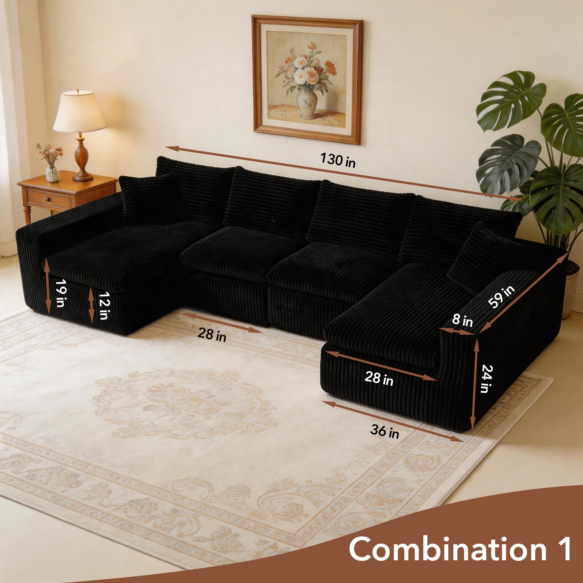 Modular Sectional Cloud Couch for Living Room