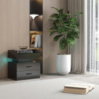 1 Set Nightstand with Adjustable LED Strip Light