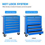 Rolling Tool Chest with 7-Drawer Tool Box - Blue