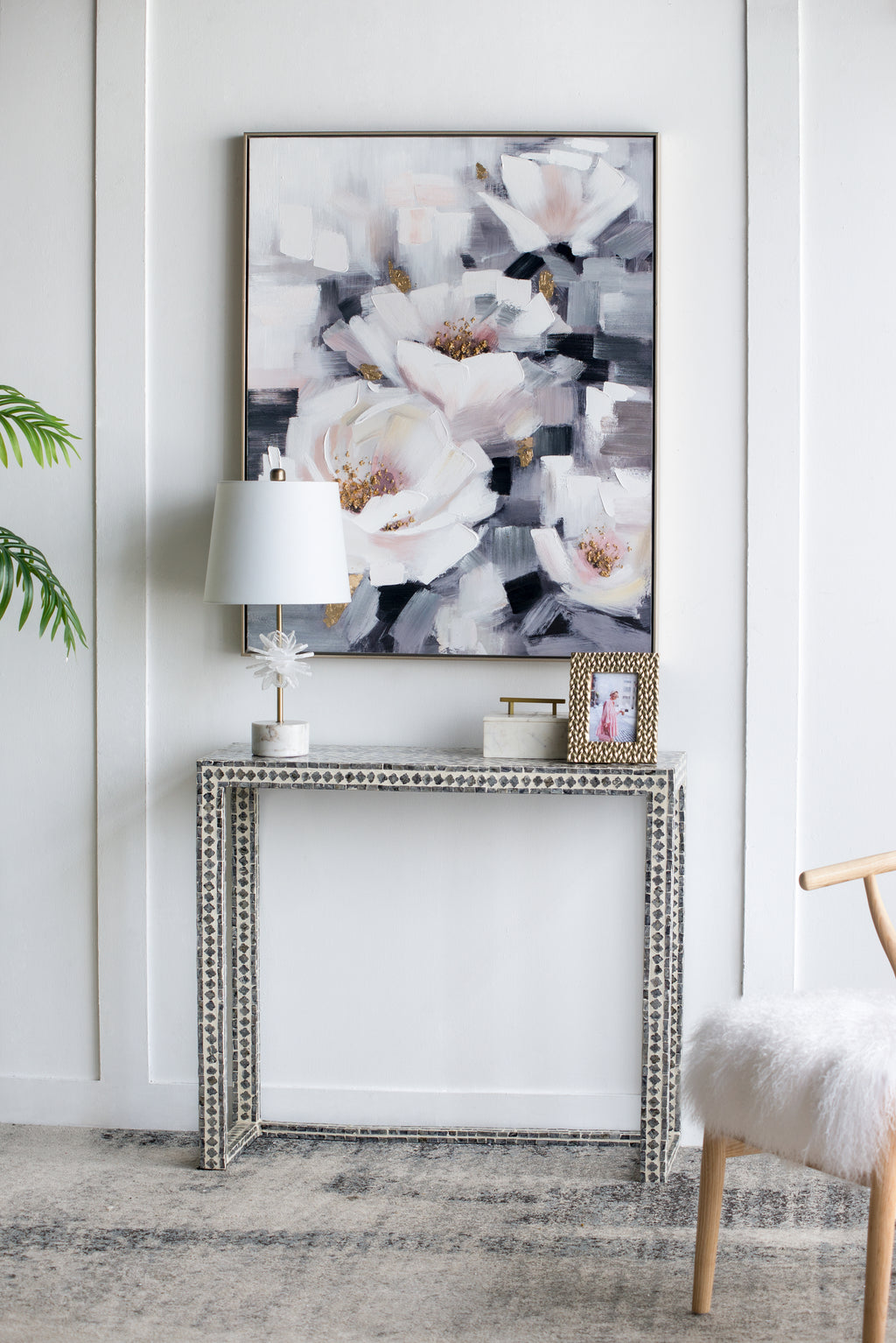 32.3x40.2" Sarah Framed Floral Wall Art