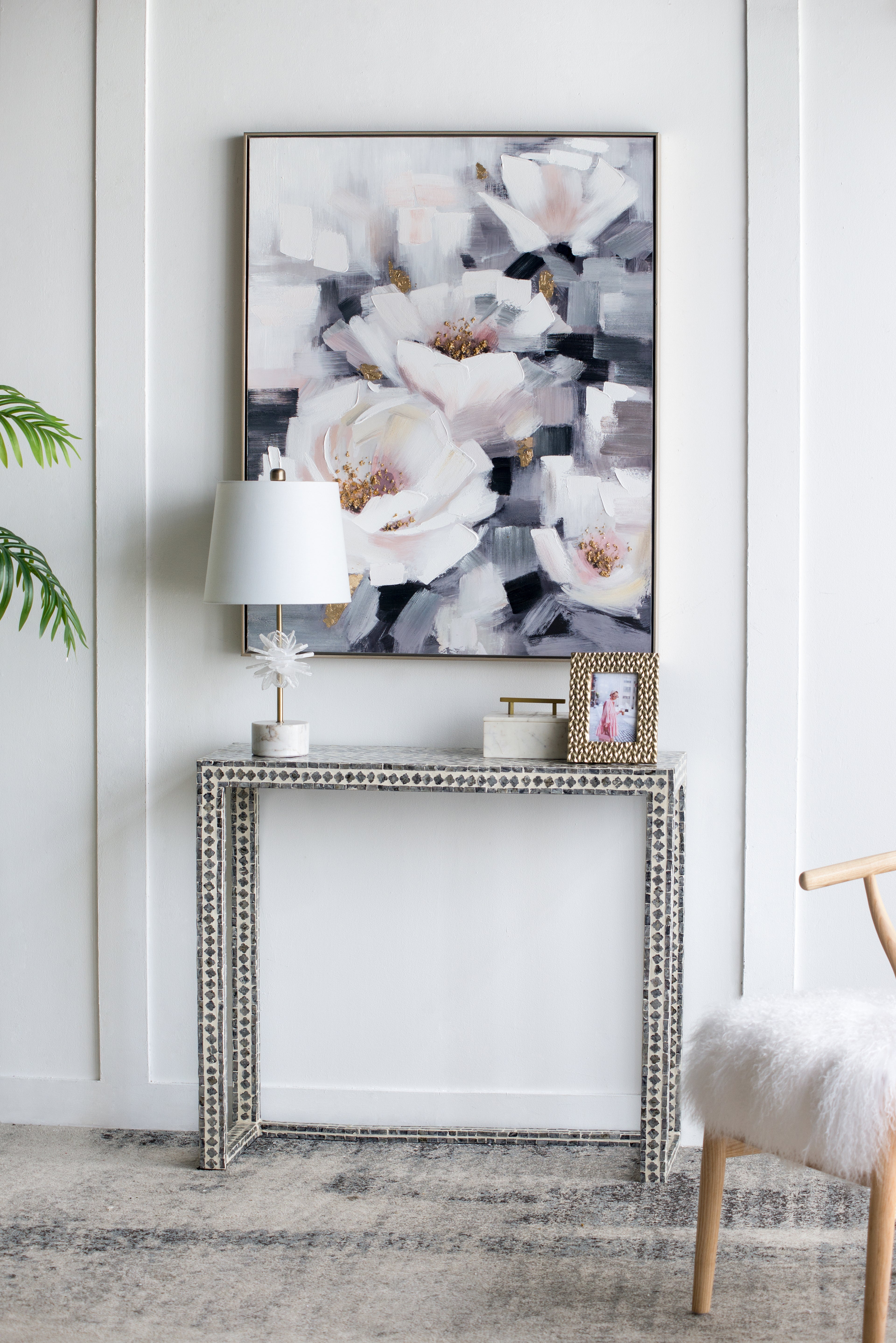 32.3x40.2" Sarah Framed Floral Wall Art