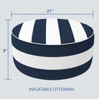 Outdoor Inflatable Ottoman 21"x21"x9"
