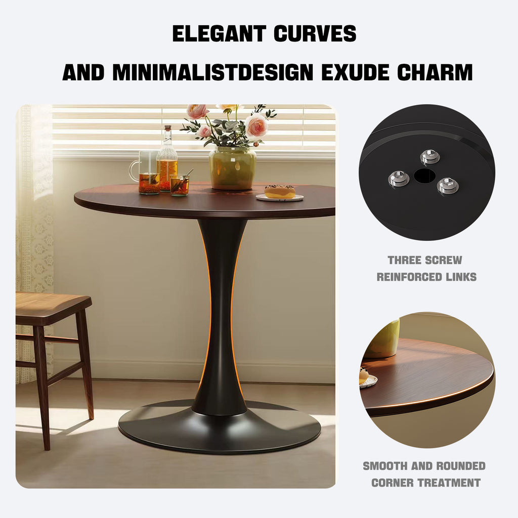 Walnut Round Dining Table