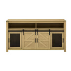 U_STYLE 59.3'' Sideboard with Sliding Barn Door and Mesh Panels