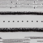 Cotton Printed Comforter Set with Trims - Black/White King/Cal King