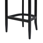Americana Mid-Century Modern Cane Back Bar Stool in Jet