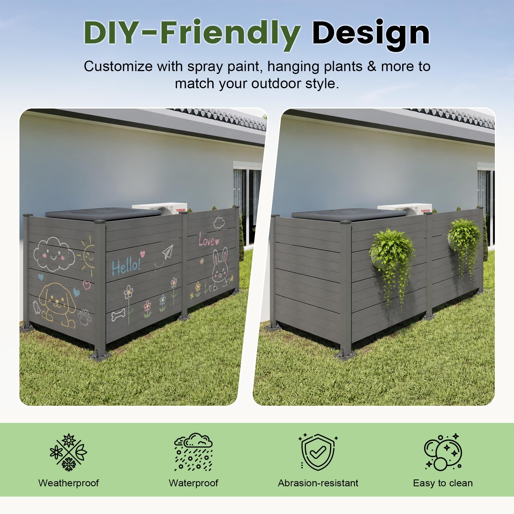 50" W x 49" H Outdoor Privacy Screen