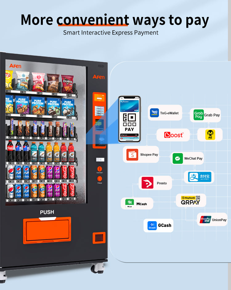 Snack & Drink Vending Machine with Credit Card Reader
