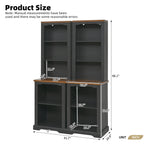 On-Trend Two-Piece Elegant Freestanding Tall Cabinet