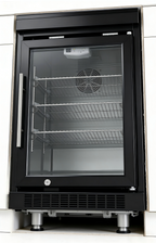 Black Single Door Fridge Cabinet for Outdoor Kitchens