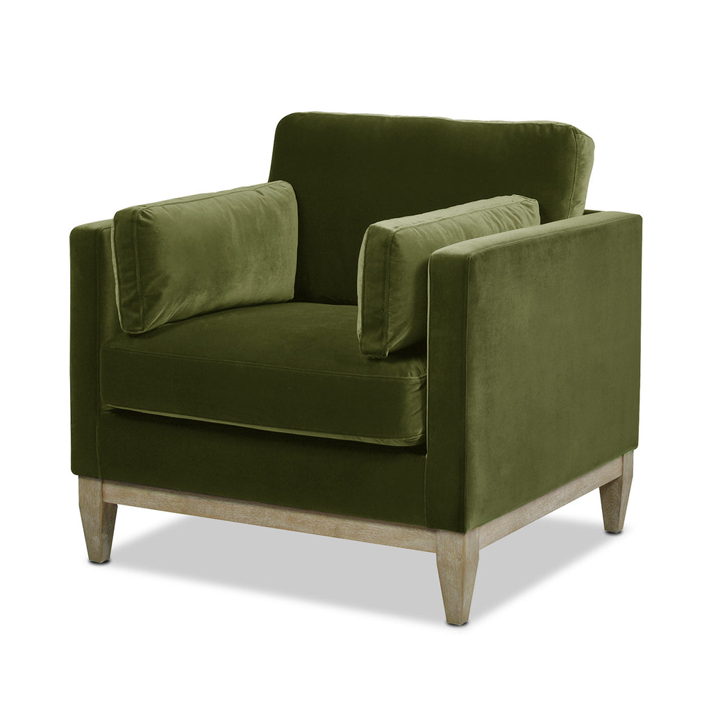Knox 36" Modern Farmhouse Arm Chair, Olive